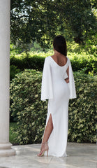 Elegant Cape Maxi Dress