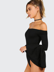 Off Shoulder Bell Bodysuit